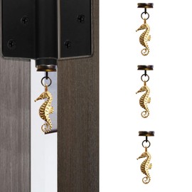 3PCS Alloy Seahorse Hinge Heads Decorative Topper Set, Marine Animal Door Hinge Hanging Chain Decoration Door Hinge Heads Decorative Topper Cute Magnetic Hinge Heads Figurines