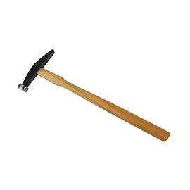 9" Long Flat Face and Cross-Peen Goldsmith's Hammer w/Wooden Handle for Riveting Chisel Metal Forming Jewelry Making Tool