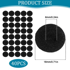 40 PCS Kopfhörer Schaumstoffschaumstoff Ohrhörer Ohrpolster Ohrhörer Pad, 13-18 Mm Durchmesser, Schwarz, Weiches Schwamm-Material, Ideal Für Musikliebhaber, Verbesserten Komfort Und Klangqualität
