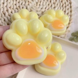 „Äê2025 New„ÄëMOBECK Handmade Taba Squishy Big Cat Paw Silicone Squeeze Toys for Stress Relief 2.56 Inch Large Size Cat Paw Giant Paw Squishy Fidget Toys for Anxiety&Relaxation|Desk Accessory for Adults (Egg):_Egg Cat Paw Squishy-1pcs