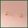Silver 925 Earrings, Silver, Gold, 18K Coating, Cats, Cute, Hypoallergenic,