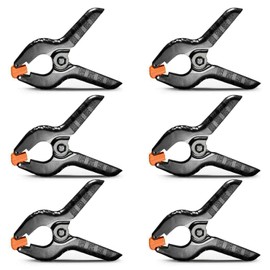 JKG® 6 x Spring Clamps Heavy Duty - Nylon Plastic Quick Grips Clips 3" Strong use Grip Craft Woodwork Photo DIY