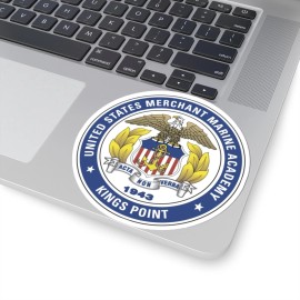United States Merchant Marine Academy - STICKER Vinyl Kiss-Cut Decal - 4" × 4", White