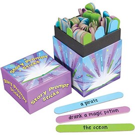 Really Good Stuff Story Prompt Sticks – Generate Creative Writing Ideas with Fun and Inventive Writing Prompts – Color-Coded Sticks Offer Thousands of Story Ideas – for Grades 1–5