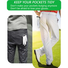 BUMOVE Golf Glove Clip, Simple and Stylish Golf Glove Holder Velcro for Easy Access and Natural Ventilation Drying (Black)