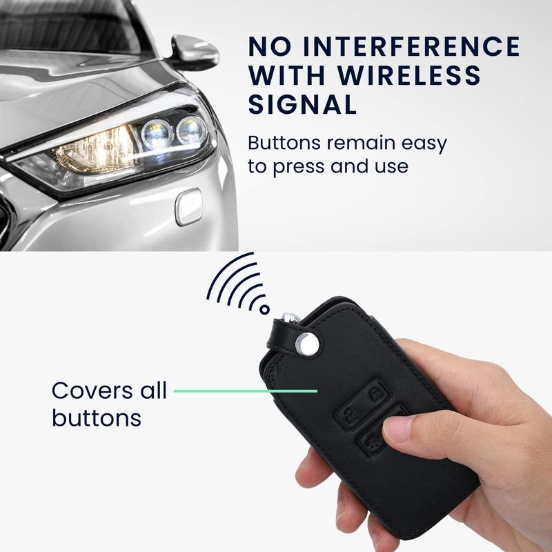 kwmobile Car Key Case Compatible with Renault 4-Button Smartkey Car