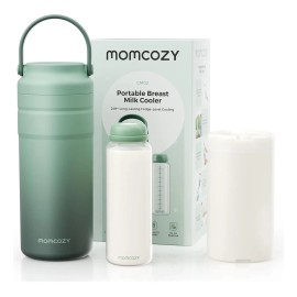 Momcozy Refrigerador Nevera Portátil para Leche Materna 300ml - Enfría hasta 24H Sin Hielo, Regalo Esencial para Mamás Lactantes y Viajes, Fácil de Llevar
