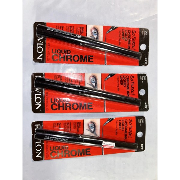 Revlon So Fierce Chrome Ink Liquid Liner, 901 Gunmetal, 0.03