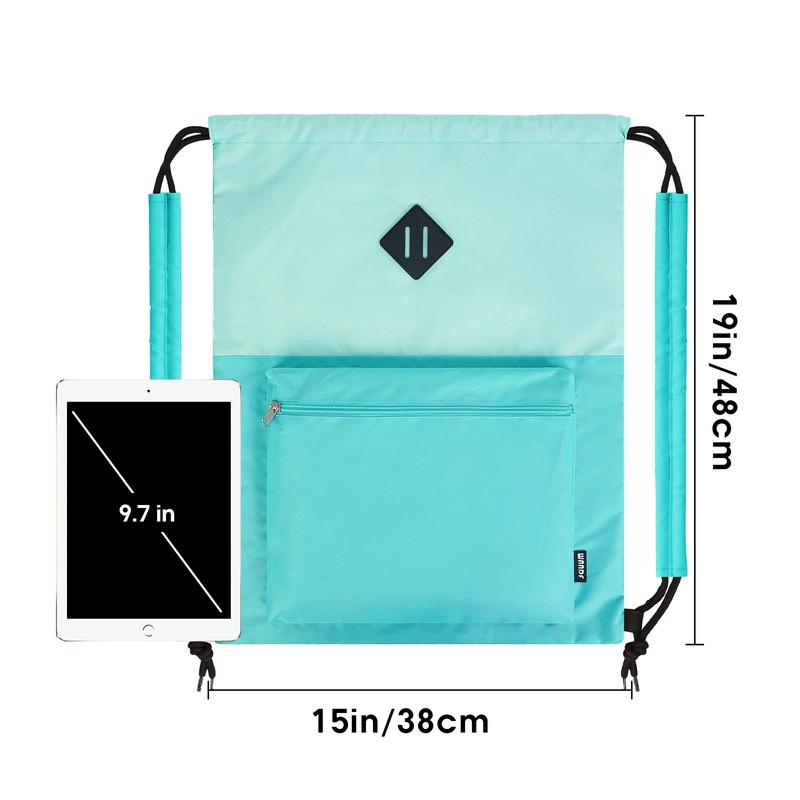 WANDF Drawstring Backpack, Sports Gym Bag with Wet Pocket, Water