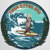 Spreadshirt Team Otter 841 / Funny Surfing Otter Enamel Mug,