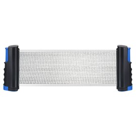 PATIKIL Retractable Ping Pong Net for Any Table, Portable 6 Feet Table Tennis Net and Post Equipment Up to 2 inch with Storage Box for Family Game, Black Blue