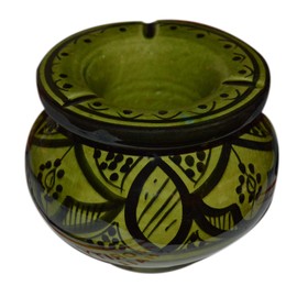 Ceramic Ashtrays Hand Made Moroccan smokeless Ceramic Medium Vivid Colors