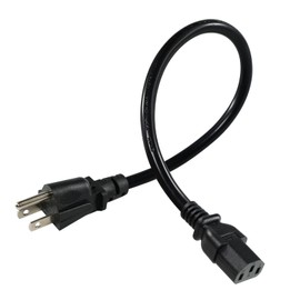 1FT Computer Monitor Power Cord, Universal Replacement Black PC Power Supply Cable,Printer 3Prong AC Power Cord, NEMA 5-15P to C13 Power Cord, for Computer, Monitor, TV, Projector, Desktop, Speaker