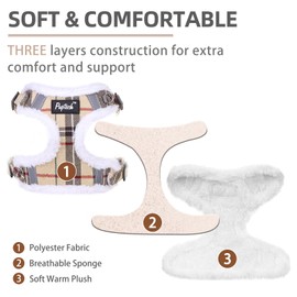 PUPTECK Dog Harness and Leash Set Medium Sized, Step in No Pull Adjustable Puppy Cat Harness Reflective Pet Vest