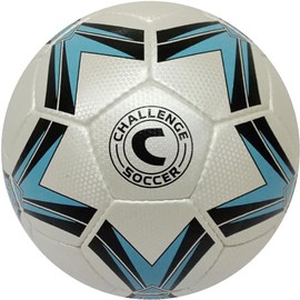 American Challenge ROZTOK Soccer Ball (Size 4, White/Black-Sky Blue)