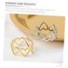 FOMIYES Versatile Aesthetic Rings 2pcs Open Heart Rings for Women