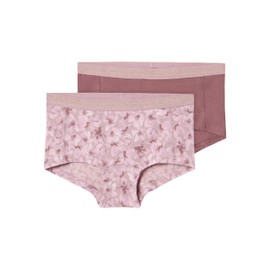 NAME IT Girls' Boxer Shorts (Pack of 2), Mauve Shadows