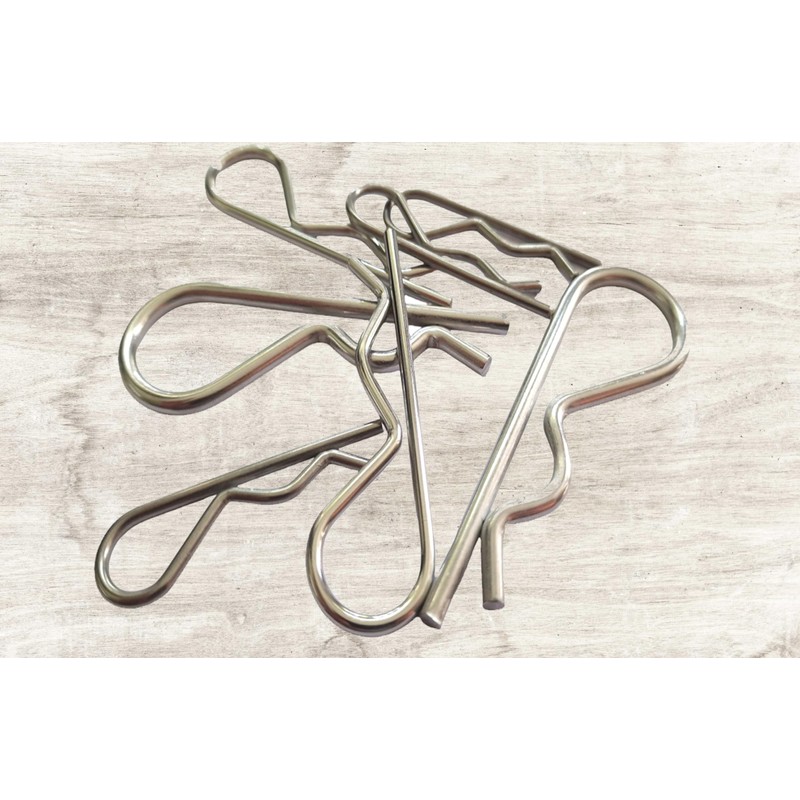 10Pcs Stainless Steel R-Clip Split Pin - Secure Shaft Retaining