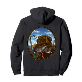 Labrador Retriever with Mallard Duck Hunting Pullover Hoodie