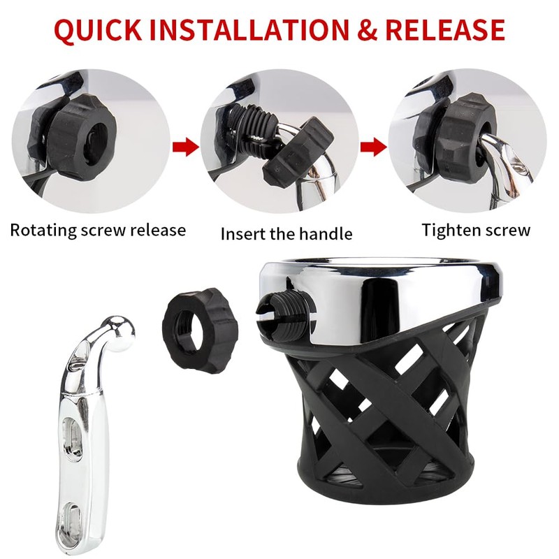 Goldwing GL1800 Motorcycle Handlebar Cup Holder Water Bottle Drink Holder
