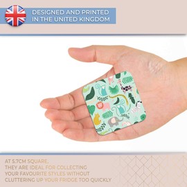 Destination Vinyl ltd Fridge Magnet - Cute Jungle Animals Pattern Lion Monkey for Office, Cabinet and Whiteboard, Magnetic Stickers, 44784