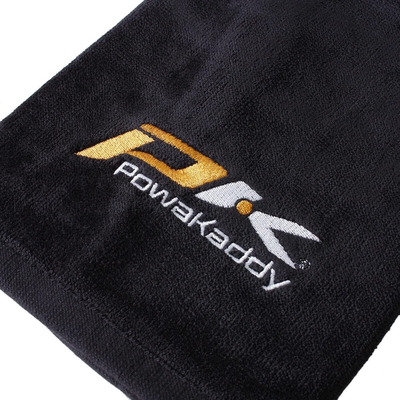 PowaKaddy Unisex Tri-fold Brass Hook Compact Bag Golf Towel