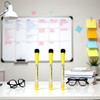 3 Pcs Yellow Magnetic Whiteboard Markers,Magnetic Pen Writing Drawing Erasable