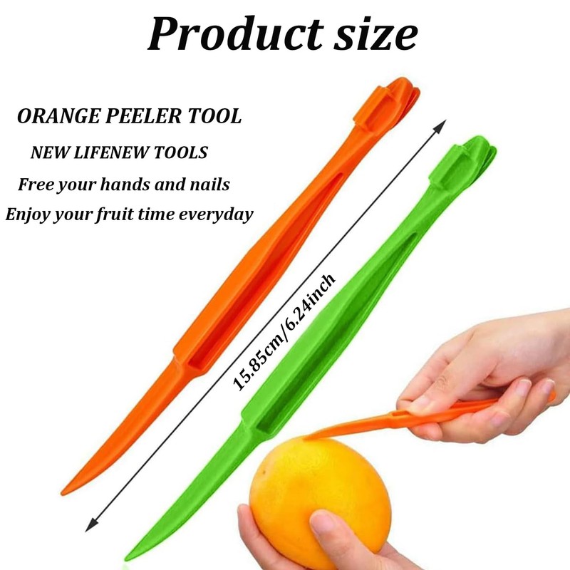 Shoyisenka 10 Pcs Orange Peeler Tool, Plastic Orange Lemon Citrus