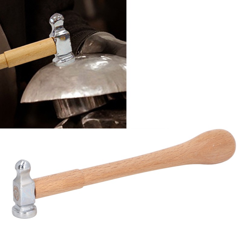 Mini Hammer High Carbon Steel Round Head Ergonomic Wooden Handle