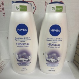 NIVEA 2 Bottles Nivea ~ Hibiscus Body Wash with Mallow Exract 25.36 fl oz Each