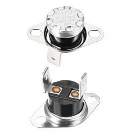 uxcell KSD301 Thermostat 90°C/194°F 10A N.C Adjust Snap Disc Temperature Switch for Microwave,Oven,Coffee Maker 2pcs,Bakelite Material