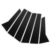 6Pcs B Pillar Posts Trim Glossy Black Exterior Window Decal
