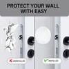 FAMLEAF 3.15" Large Wall Door Handle Stopper, 8PCS Black Self