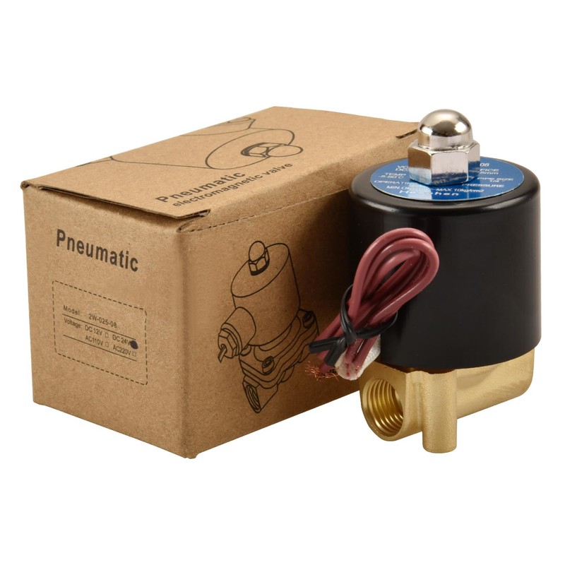 Heschen Brass Electric Solenoid Valve 1/4 Inch DC 24V Direct
