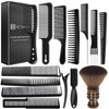 HEYMKGO Barber Comb,14PCS Hair Cutting Comb Set, Professional Salon Fine