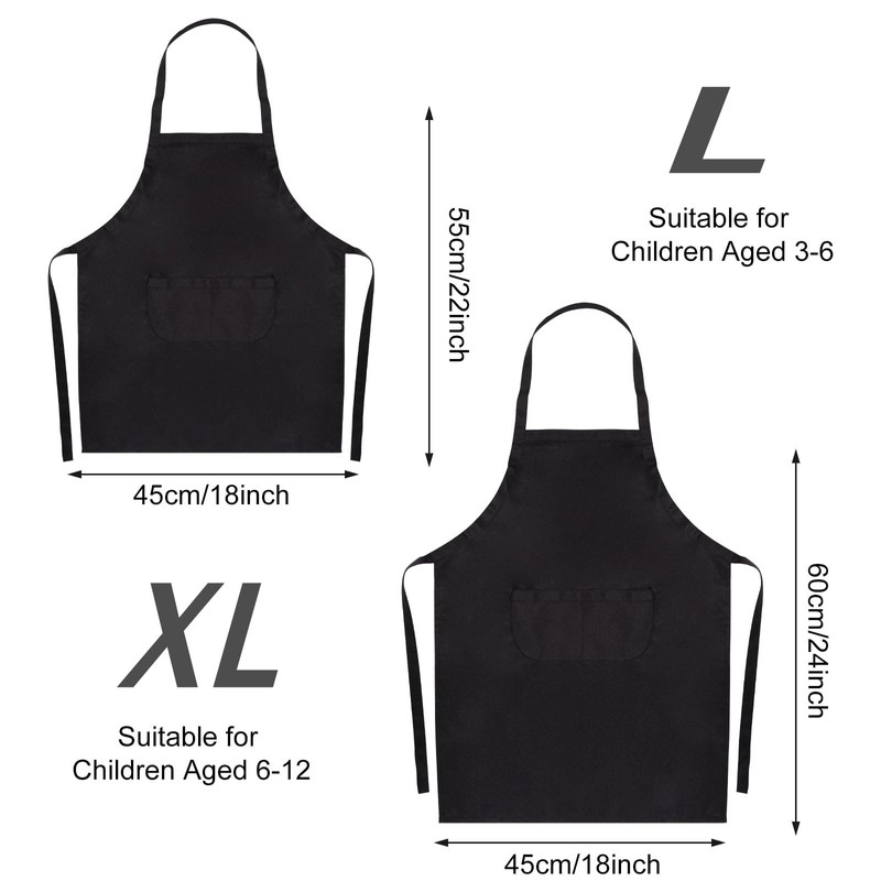 Lancry Kids Apron for Cooking, Unisex Apron With Adjustable Neck