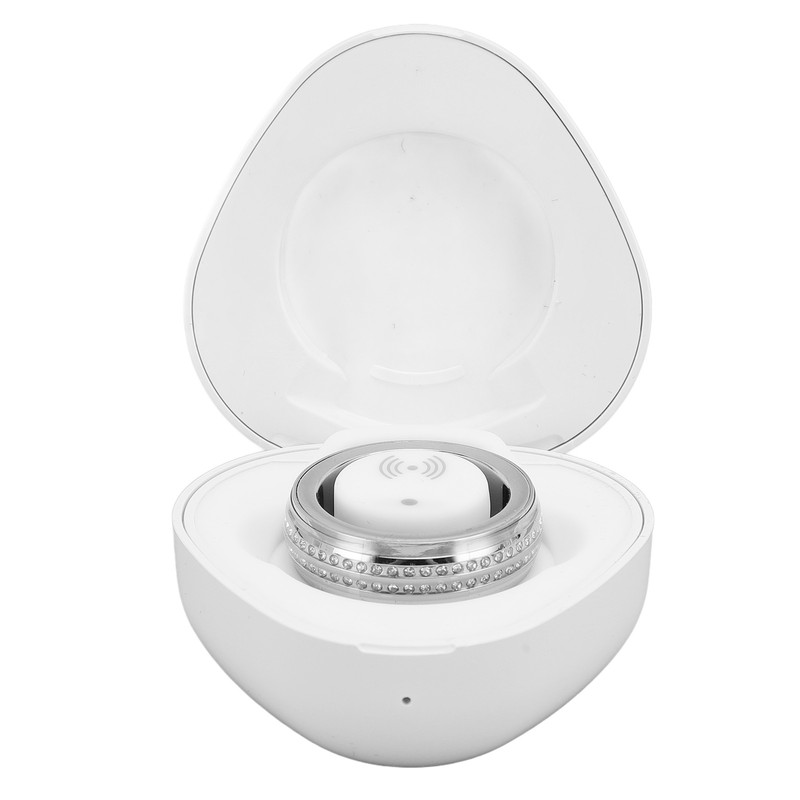 Smart Activity Tracker Ring With Charging Case Rhinestone Decorative IP67