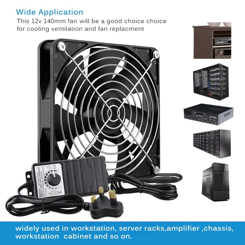 140mm PC Fan 12V 140mm Computer Fan Dual Ball Bearing