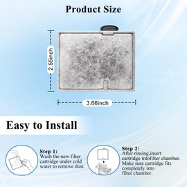 Switior Small Replacement Aquarium Filter Cartridge, Fish Tank Filter Cartridges Compatible with QuietFlow E Internal Power Filter Size 10 and Minibow Aquarium Filters Size 1/2.5/5