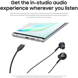 UrbanX 2021 Stereo Headphones for Note 10, Note 10+, Galaxy A53 5G, M52, M53, A73 5G, Galaxy S21, Galaxy S20 FE, Galaxy S20, Microphone and Volume Remote Type-C Connector
