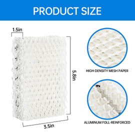 Hikio 6 Pack WF813 Humidifier Filter Replacement for Relion RCM-832 RCM-832N, Compatible with Equate EQWF813 EQ-2119-UL, for Procare PCWF813 PCCM832N