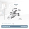 Moen L4625 Chateau One-Handle Low Arc Bathroom Faucet, Chrome, 0.375
