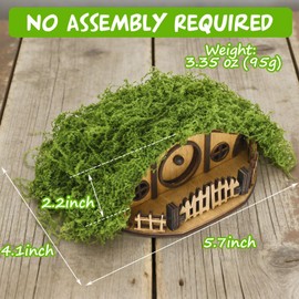 JULEASEL Mosswood Mini Treehouse for Indoor Plant Pots, Fairy Gardens