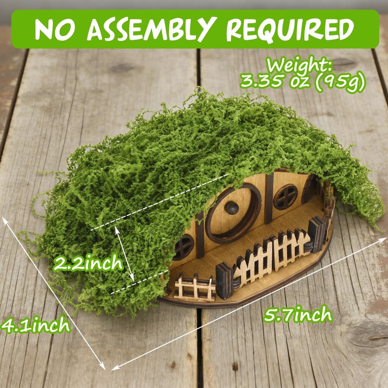 JULEASEL Mosswood Mini Treehouse for Indoor Plant Pots, Fairy Gardens