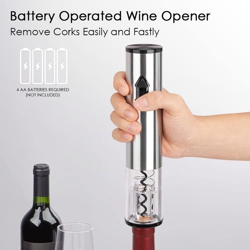 CIRCLE JOY 5-in-1 Electric Wine Opener Gift Set Stainless Steel