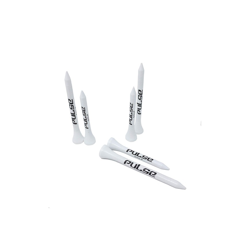 Premium Wooden Golf Tee - Pack of 100 (White, 54)