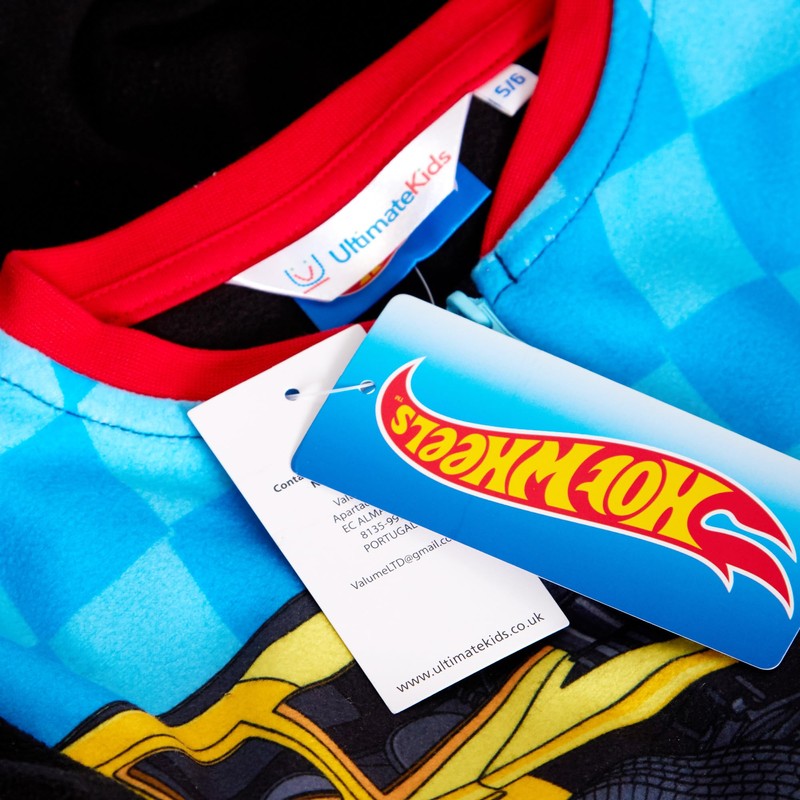 Hot Wheels Boys Fleece All in One 7-8 Years