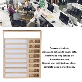 Wooden Checklist Board, Repeatable Writing Planning Task and Chore Board for Office, Wood Daily to Do List Planner for Kids Adults, 210x162x10mm