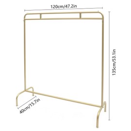 Free Standing Hanging Clothes Rack Simple Trending Standard Clothes Garment Rack Storage Clothes Organizer Metal Clothing Display Rack Heavy Duty Clothing Rack for Store, Bedroom