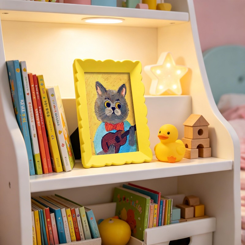 Yellow Picture Frame 4x6, Wall and Tabletop Display